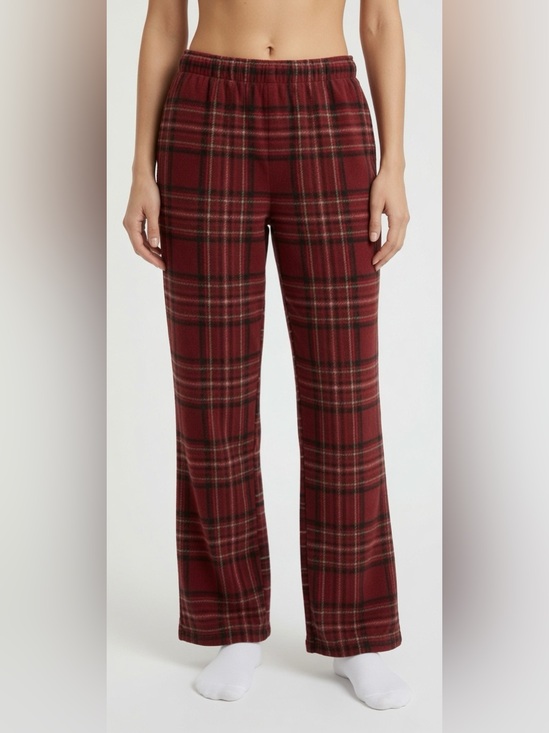 SKIMS Pants - 🌸 SKIMS Fleece Lounge Pant | Brick Holiday Plaid | S | NWOT 🏷️